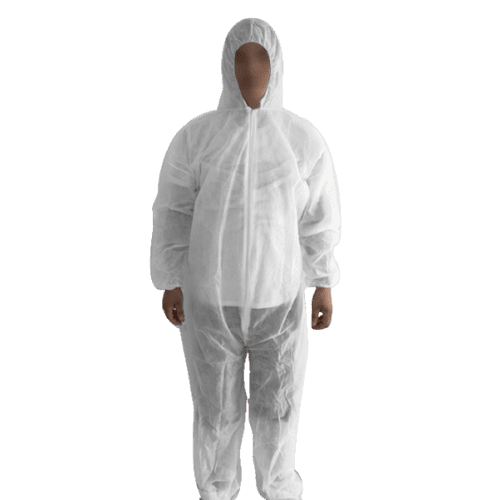 Combinaison PLP 40g/m² élastiques cagoule poignets taille chevilles blanc taille XXL photo du produit front L
