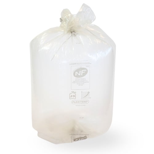 Sac plastique PE BD 110L transparent 21µm NF Sphere photo du produit