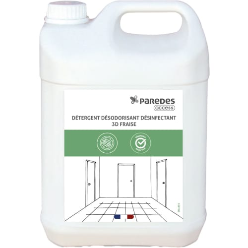 Détergent désodorisant désinfectant 3D Fraise Paredes Access 5L photo du produit front L