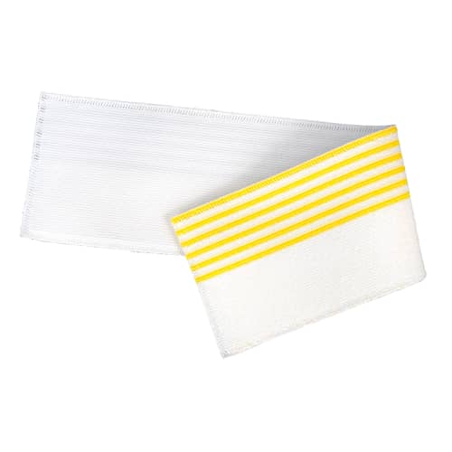 Bandeau de lavage Ultimate 3D Infinite blanc/jaune 11,5 x 50 cm Decitex photo du produit front L
