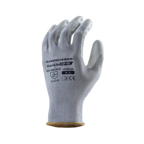 Gant manipulation fine Coverguard polyester gris enduction PU gris éco taille 9 photo du produit front L