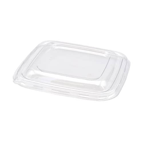 Couvercle RPET pour barquette biodégradable MB Pack 18x18 cm 800cc transparent photo du produit front L