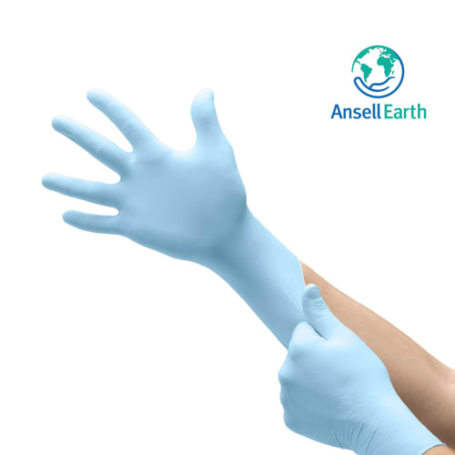 Gant de protection chimique nitrile Ansell TouchNTuff 92-670 bleu non poudré taille S photo du produit