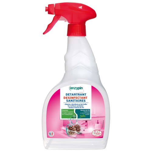 ENZYPIN détartrant désinfectant sanitaire certifié ECOCERT pulvérisateur de 750ml photo du produit front L
