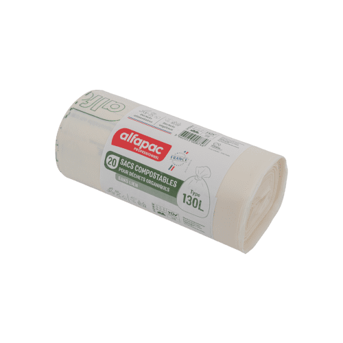 Sacs poubelle 130L transparent 32µ sans lien Alfapac photo du produit front L
