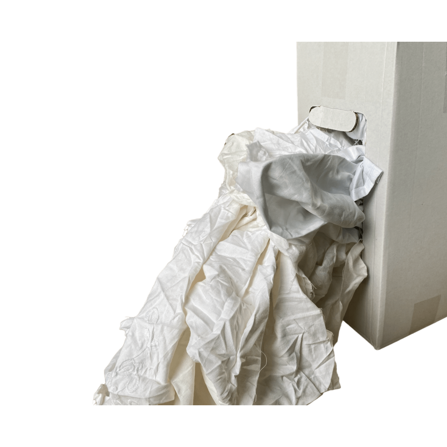 Essuyage issu du recyclage textile drap coton blanc photo du produit