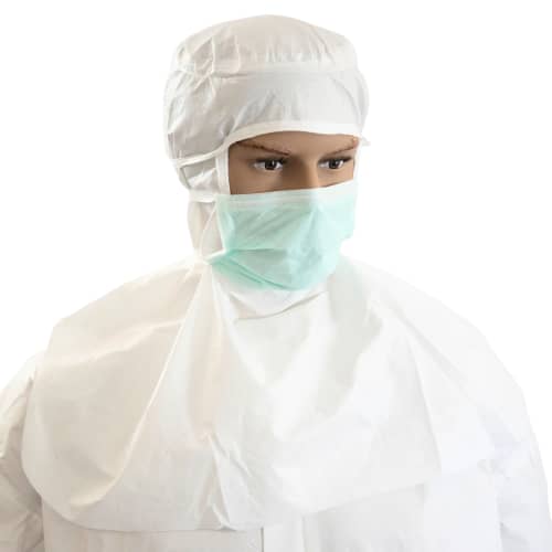 Heaume Cleanguard avec masque blanc Indutex photo du produit front L