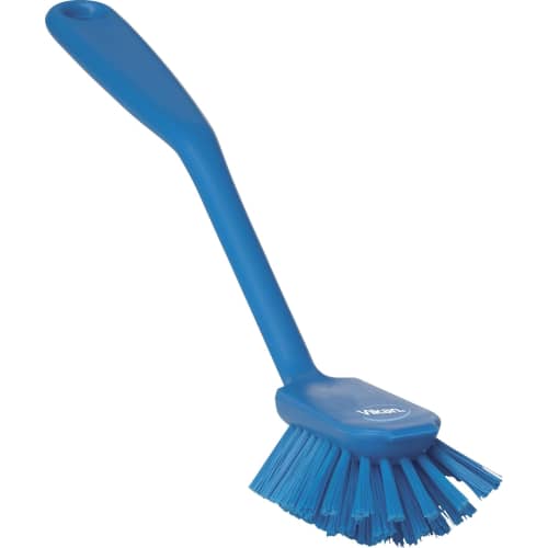 Brosse à vaisselle fibres médium alimentaire PLP 28cm bleu Vikan photo du produit front L