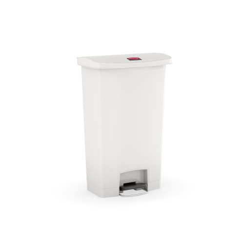 Poubelle à pédale résine Slim Jim® version large 68L blanc Rubbermaid photo du produit front L