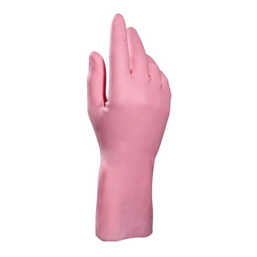 Gant de ménage Vital Eco 115 latex rose flocké coton 30,5cm taille 7 photo du produit