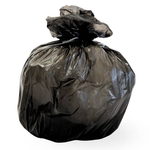 Sac plastique PE HD 30L noir 14µm Jet'Sac photo du produit front L