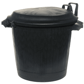 Poubelle immeuble Ecoline basse avec couvercle Ecogreen 80L Tampel