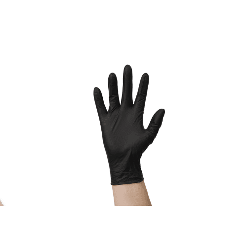 Gant à usage unique Nitrile SafeTouch Advanced noir non poudré taille L Kolmi photo du produit front L