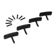 Lot de 4 crochets pour support mural noir Vikan photo du produit