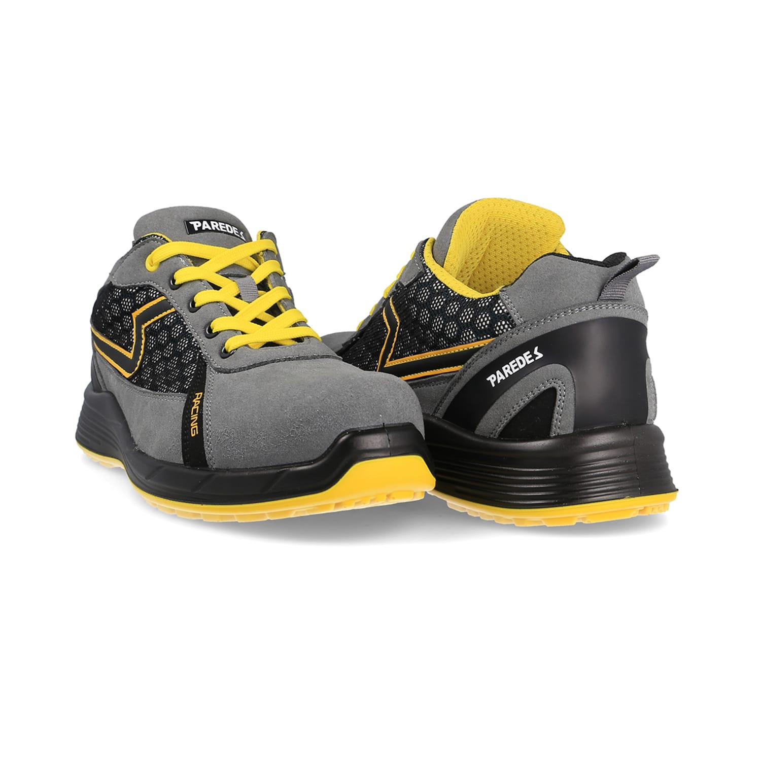 Chaussures de sécurité basses Paredes Seguridad ALONSO PLUS S1P CI HI ESD Gis/Jaune SRC pointure 38 photo du produit Back View ZOOM