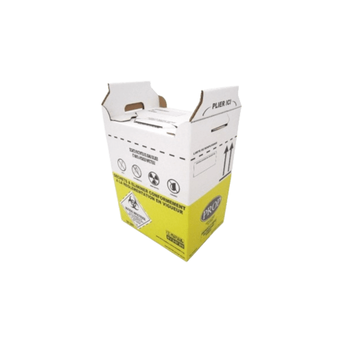 Carton hospitalier DASRI 25L bas lien coulissant NF X photo du produit