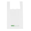 Sac plastique PE BD 260 x 450 mm blanc 50µm avec bretelles photo du produit