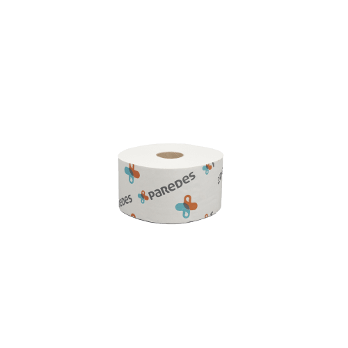 Papier toilette rouleau géant blanc 2 plis 207m prédécoupé 10,1 x 25 cm certifié Ecolabel photo du produit Back View L
