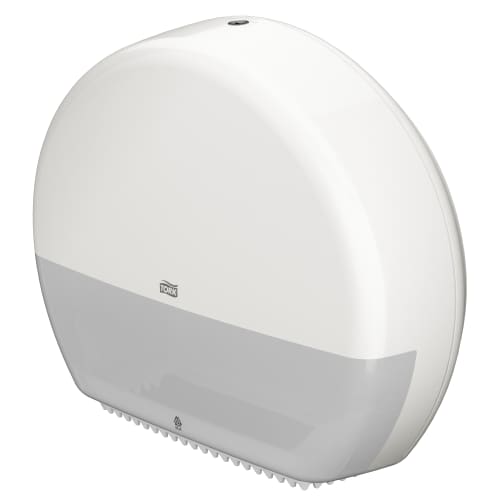 Distributeur de papier toilette Tork blanc pour rouleaux géant T1 photo du produit front L