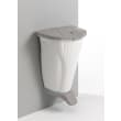 Poubelle murale Oyster 50 litres avec pédale - Blanche avec couvercle gris photo du produit