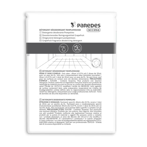 Détergent désodorisant pamplemousse Paredes Access dose de 20ml photo du produit front L