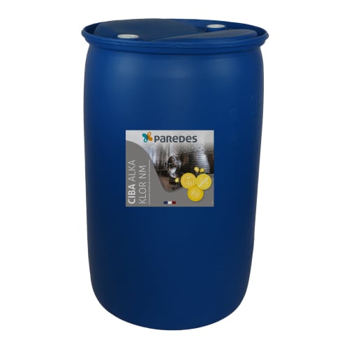 Dégraissant désinfectant chloré non moussant Paredes CIBA ALKA KLOR NM fût de 237kg photo du produit front L