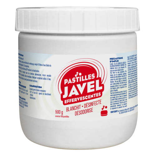 Pastilles de javel effervescentes boite de 500g photo du produit front L