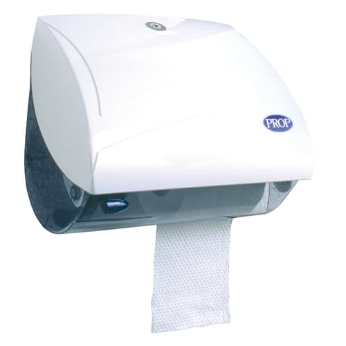 Distributeur de papier toilette blanc 2 petits rouleaux photo du produit front L