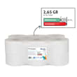 Papier toilette dévidage central blanc 210m 10,9 x 25 cm Paredes Renovelar photo du produit back S