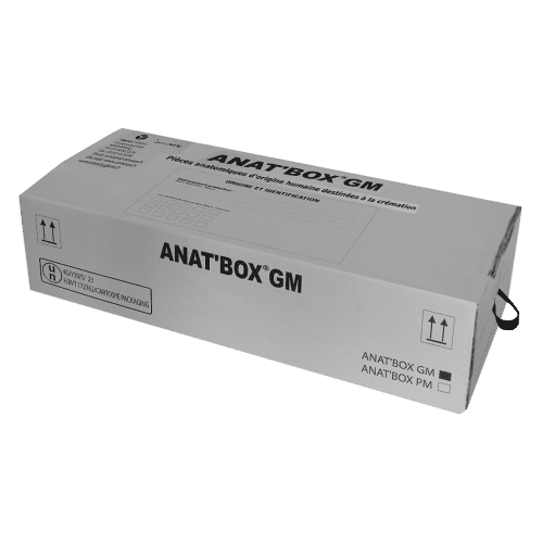 Caisse carton Anat'box pour pièces anatomiques identifiables photo du produit front L