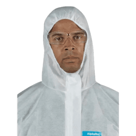 Combinaison de protection type 5-6 antistatique Ansell AlphaTec 1500 PLUS - Modèle 111 blanc taille XXXL