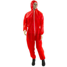 Combinaison de travail PLP Paredes 50g/m² à cagoule rouge taille XXL
