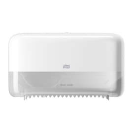 Distributeur de papier hygiénique Mid-Size sans mandrin blanc Tork