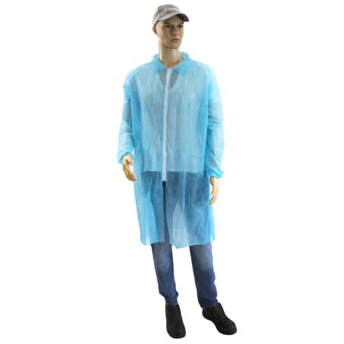 Blouse de travail PLP 25g/m² zip bleu clair taille XXL Paredes photo du produit front L