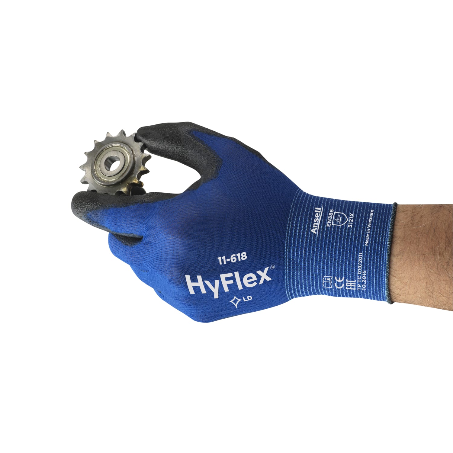 Gants de manipulation fine Ansell HyFlex® 11-618 taille 10 photo du produit Side View ZOOM