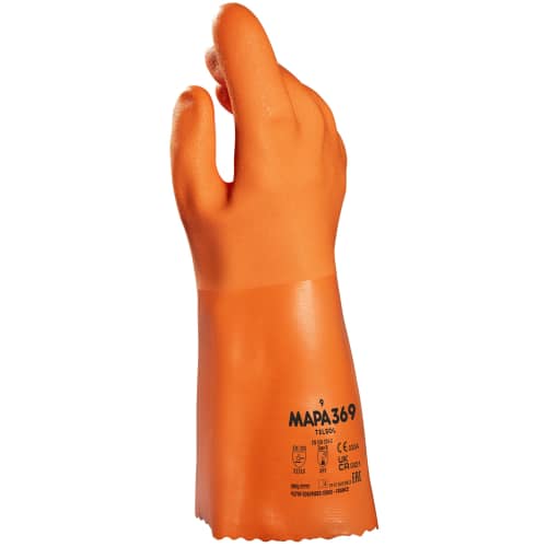 Gants de protection chimique Mapa Professional TELSOL 369 PVC taille 9 photo du produit front L