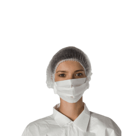 Masque d'hygiène 2 plis papier blanc à élastiques Paredes
