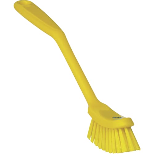 Brosse à vaisselle fibres médium alimentaire PLP 29cm jaune Vikan photo du produit front L