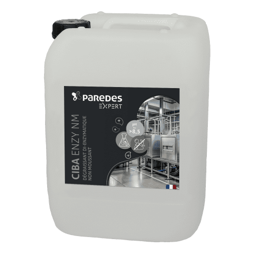 Dégraissant di-enzymatique non moussant Paredes Expert CIBA ENZY NM bidon de 21kg photo du produit front L