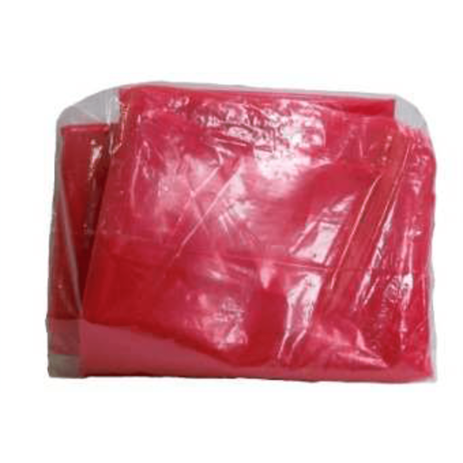 Sac plastique à ouverture soluble 710 x 760 mm rouge 30µm photo du produit Back View ZOOM