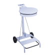 Support sac mobile métal à pédale 110L blanc Medial photo du produit