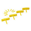 Lot de 4 crochets pour support mural jaune Vikan photo du produit