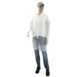 Blouse de travail PLP 25g/m² zip col chemise élastiques poignets blanc Taille XXL Paredes photo du produit