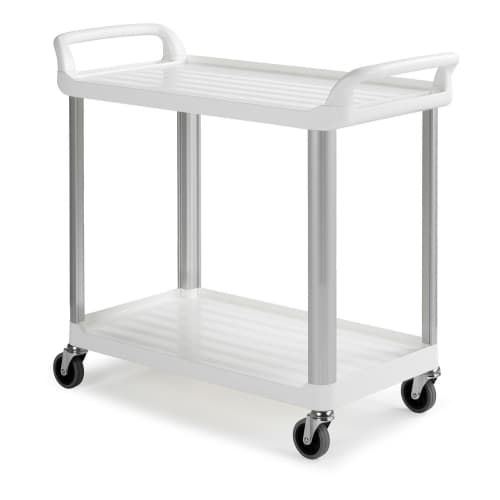 Chariot de service Silver 2 plateaux blanc Filmop photo du produit front L