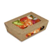 Barquette carton à couvercle charnière kraft Alphaform 100 cl 20x14 cm photo du produit