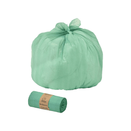 Sacs poubelle 50L PEBD vert 20µ lien tulipe Jet'Sac