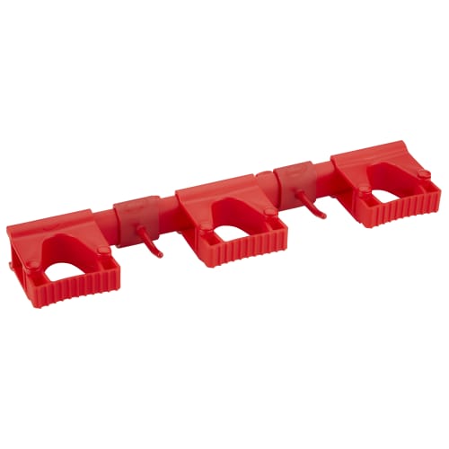 Support mural 3 clips alimentaire PLP 42cm rouge Vikan photo du produit front L