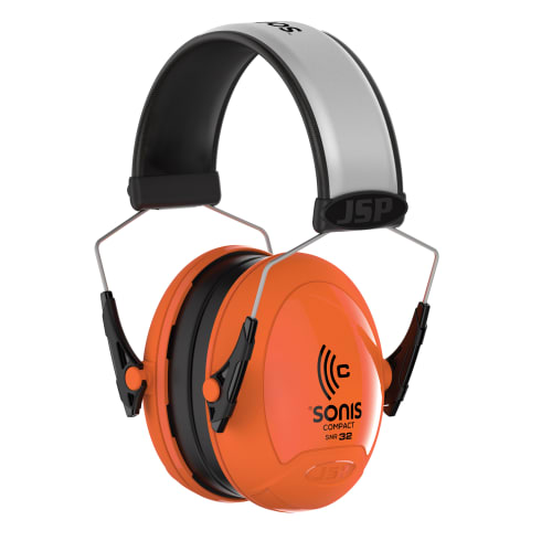 Casque antibruit JSP Sonis® Compact, haute visibilité, SNR32dB, Orange photo du produit