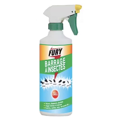 Insecticide Fury Barrage à Insectes pulvérisateur de 500ml photo du produit front L