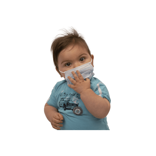 Masque de soins pédiatrique OP-AIR KID Kolmi Bleu (1-5 ans) type II à élastiques photo du produit front L